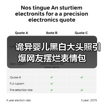 诡异婴儿黑白大头照引爆网友摆烂表情包(图1) 诡异婴儿黑白大头照引爆网友摆烂表情包(图1)