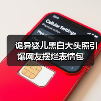 诡异婴儿黑白大头照引爆网友摆烂表情包(图2) 诡异婴儿黑白大头照引爆网友摆烂表情包(图2)