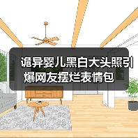 诡异婴儿黑白大头照引爆网友摆烂表情包(图3) 诡异婴儿黑白大头照引爆网友摆烂表情包(图3)