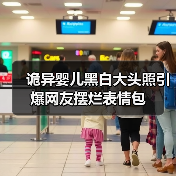 诡异婴儿黑白大头照引爆网友摆烂表情包(图4) 诡异婴儿黑白大头照引爆网友摆烂表情包(图4)